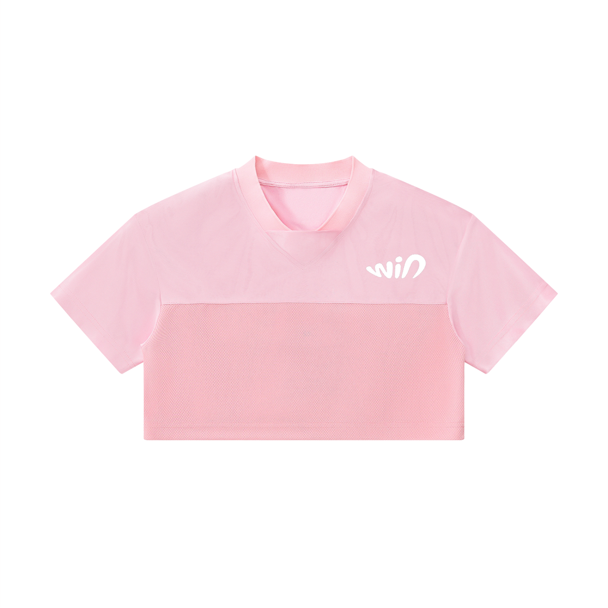 WIN Cropped Paneled V-Neck Jersey