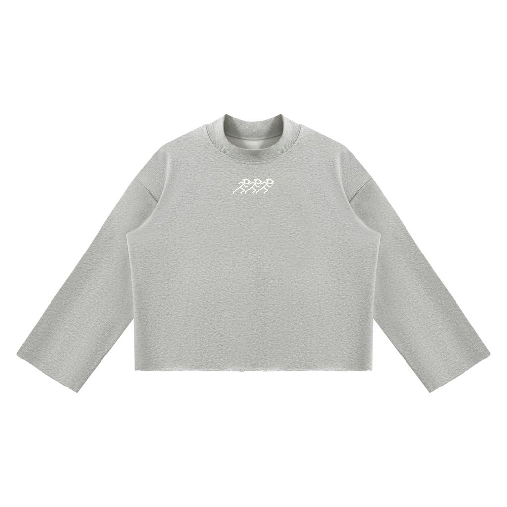 NARC Mock Neck Raw Boxy Sweatshirt