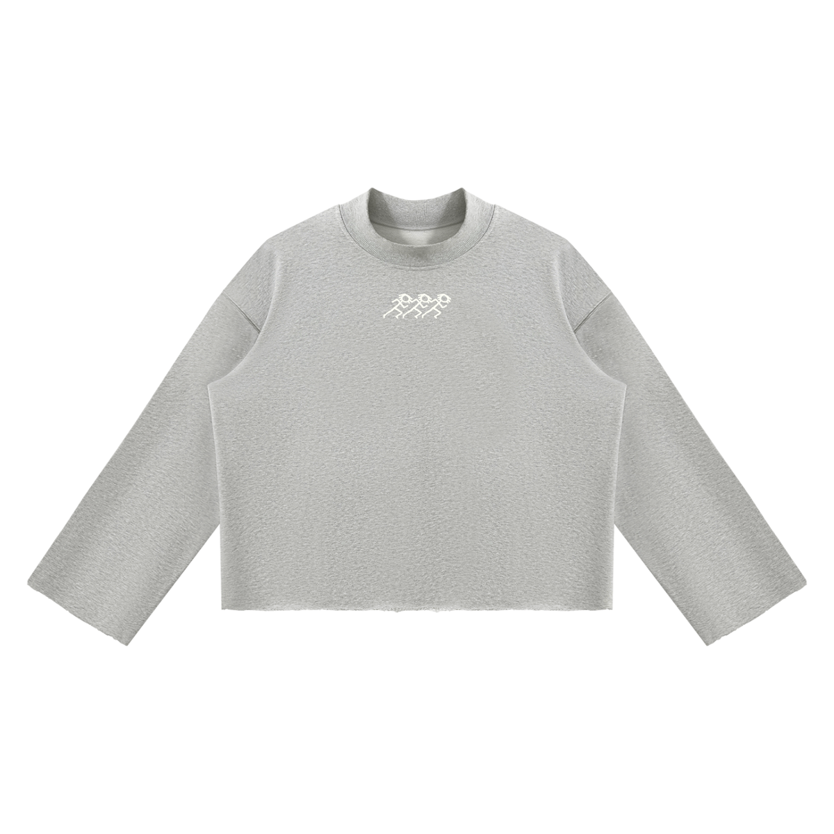 NARC Mock Neck Raw Boxy Sweatshirt