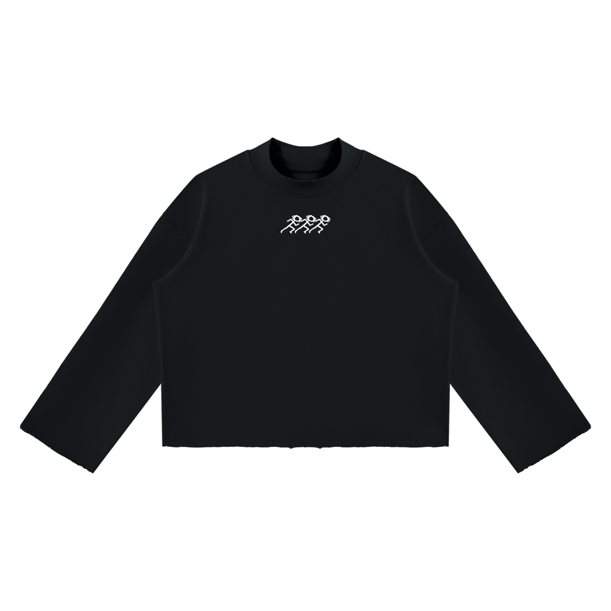 NARC Mock Neck Raw Boxy Sweatshirt