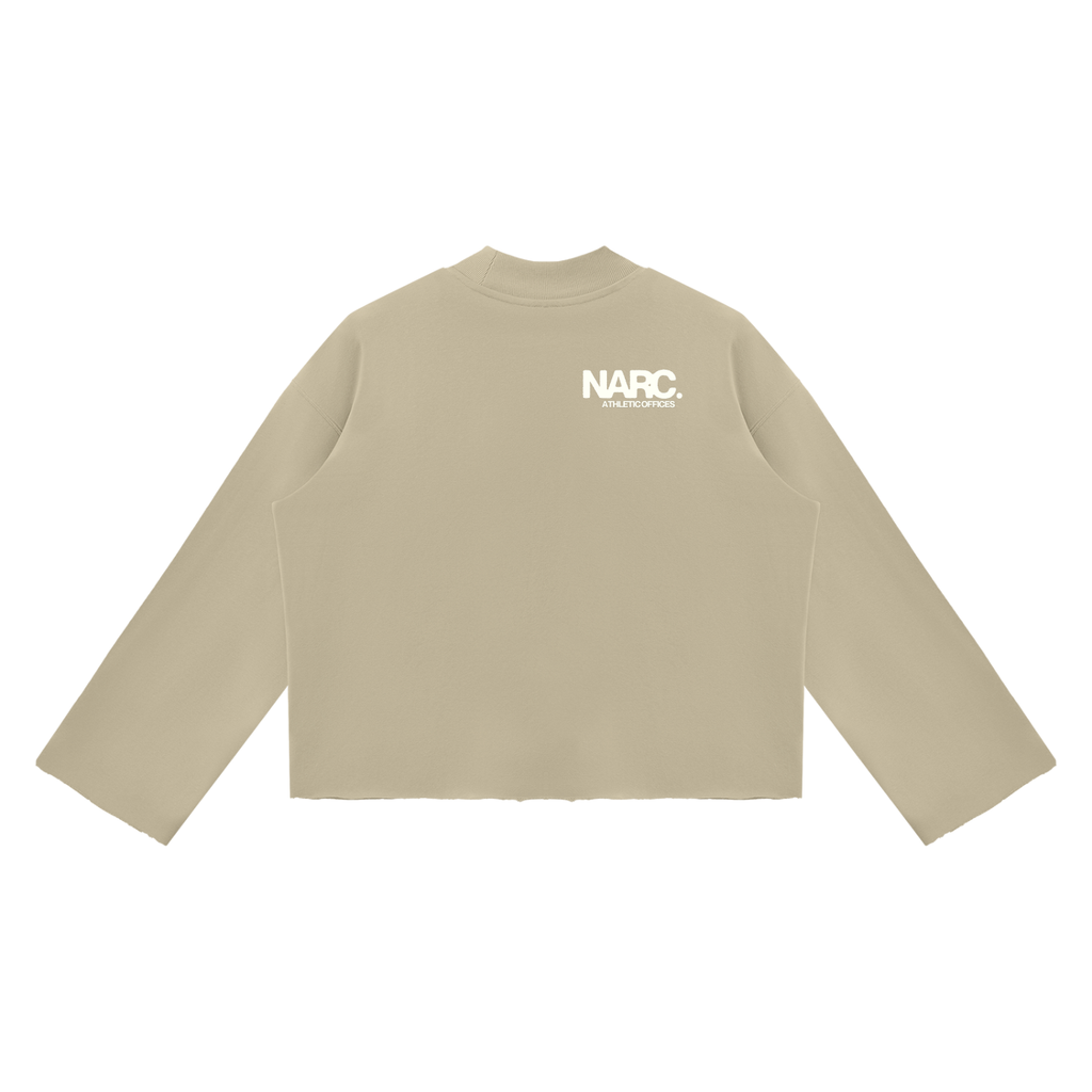 NARC Mock Neck Raw Boxy Sweatshirt