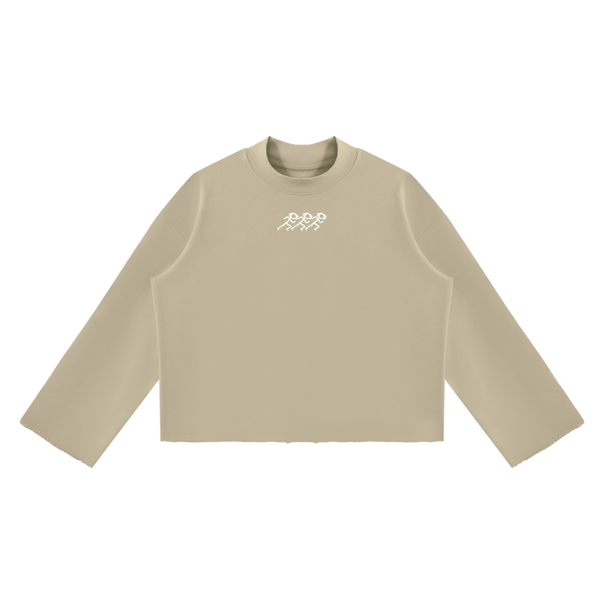 NARC Mock Neck Raw Boxy Sweatshirt