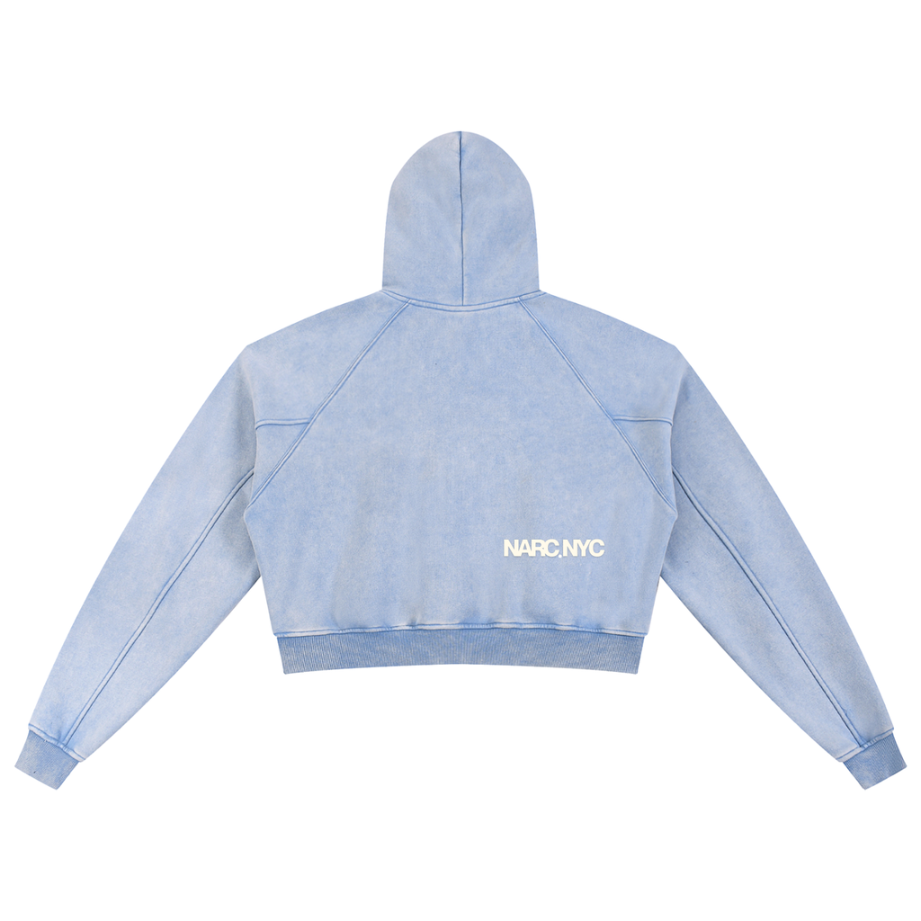 Snow Washed Cropped Hoodie