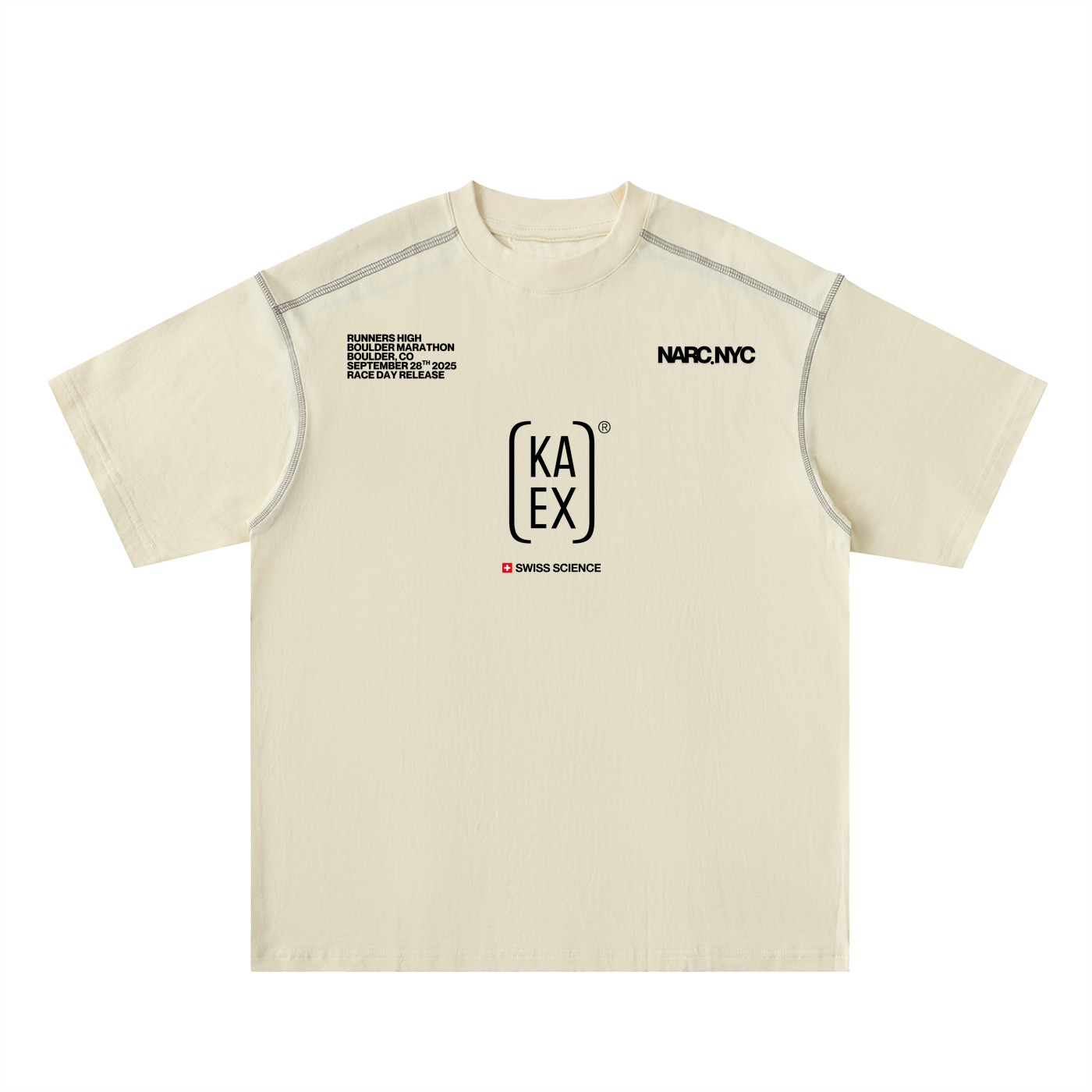 Oversized Contrast-Stitched Cotton Tee