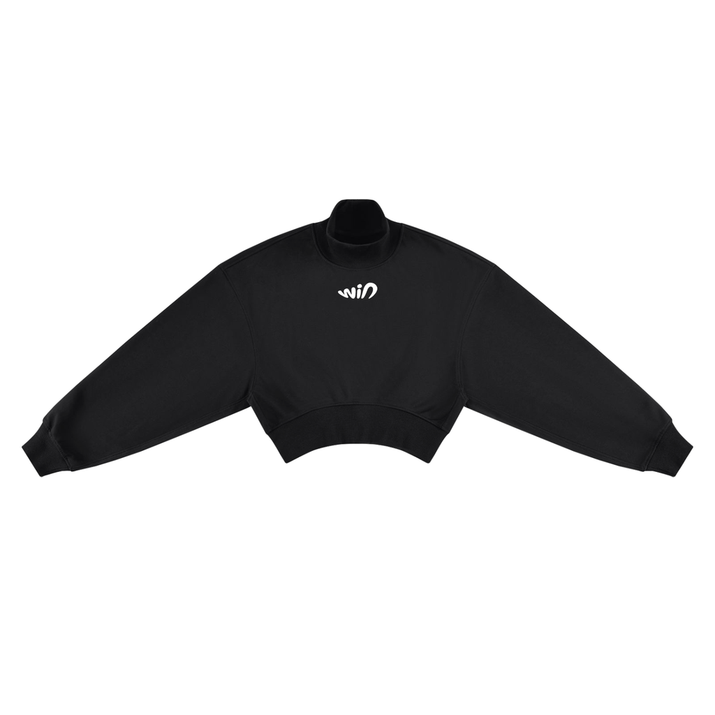 WIN Crop Mock Neck Sweatshirt