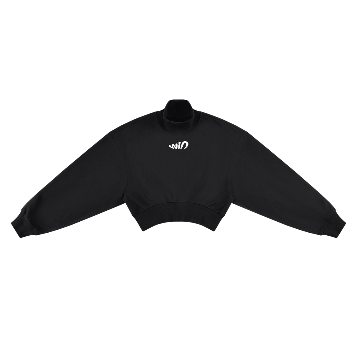 WIN Crop Mock Neck Sweatshirt