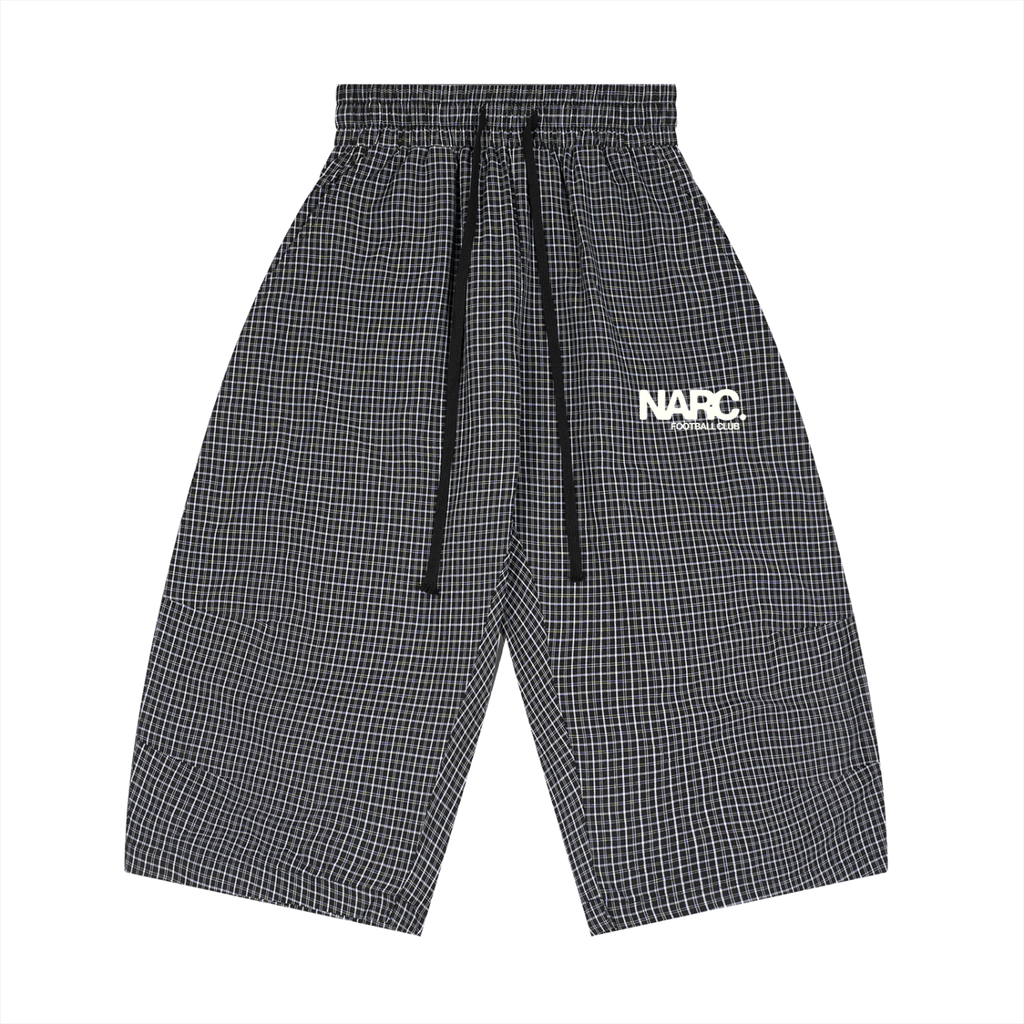 Unisex Plaid Loose Capri Shorts