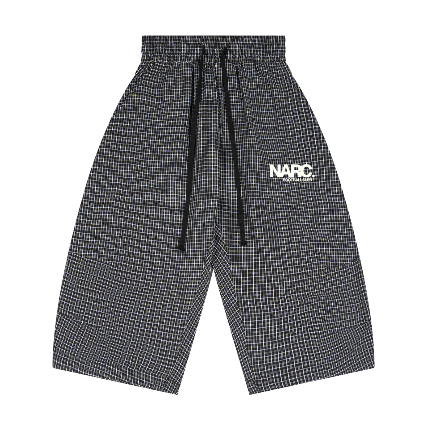 Unisex Plaid Loose Capri Shorts
