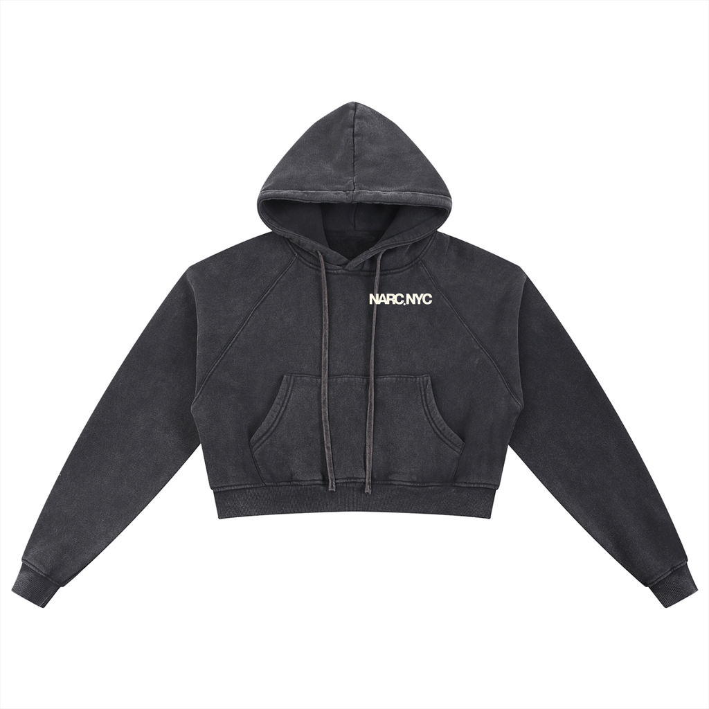Snow Washed Cropped Hoodie