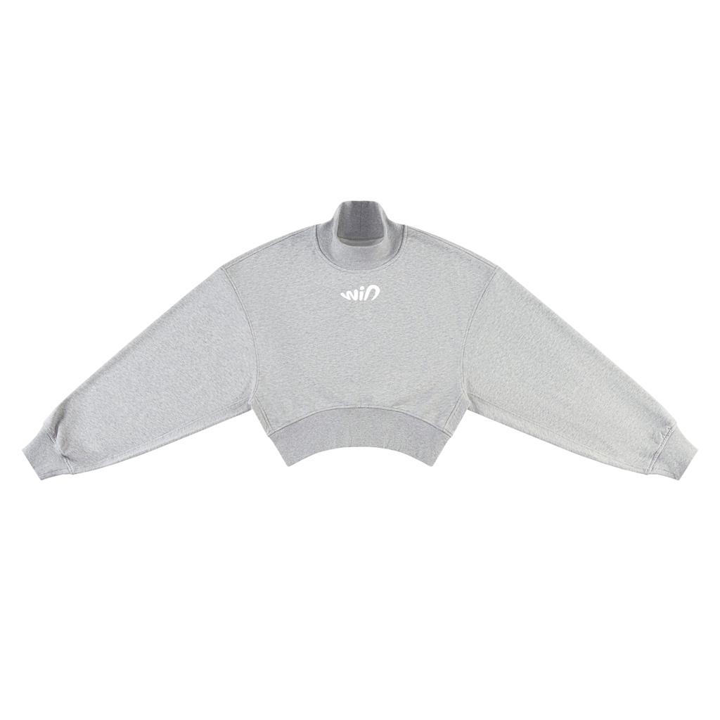 WIN Crop Mock Neck Sweatshirt
