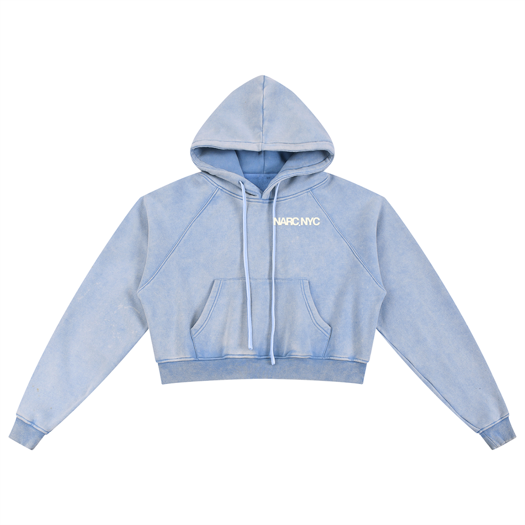 Snow Washed Cropped Hoodie