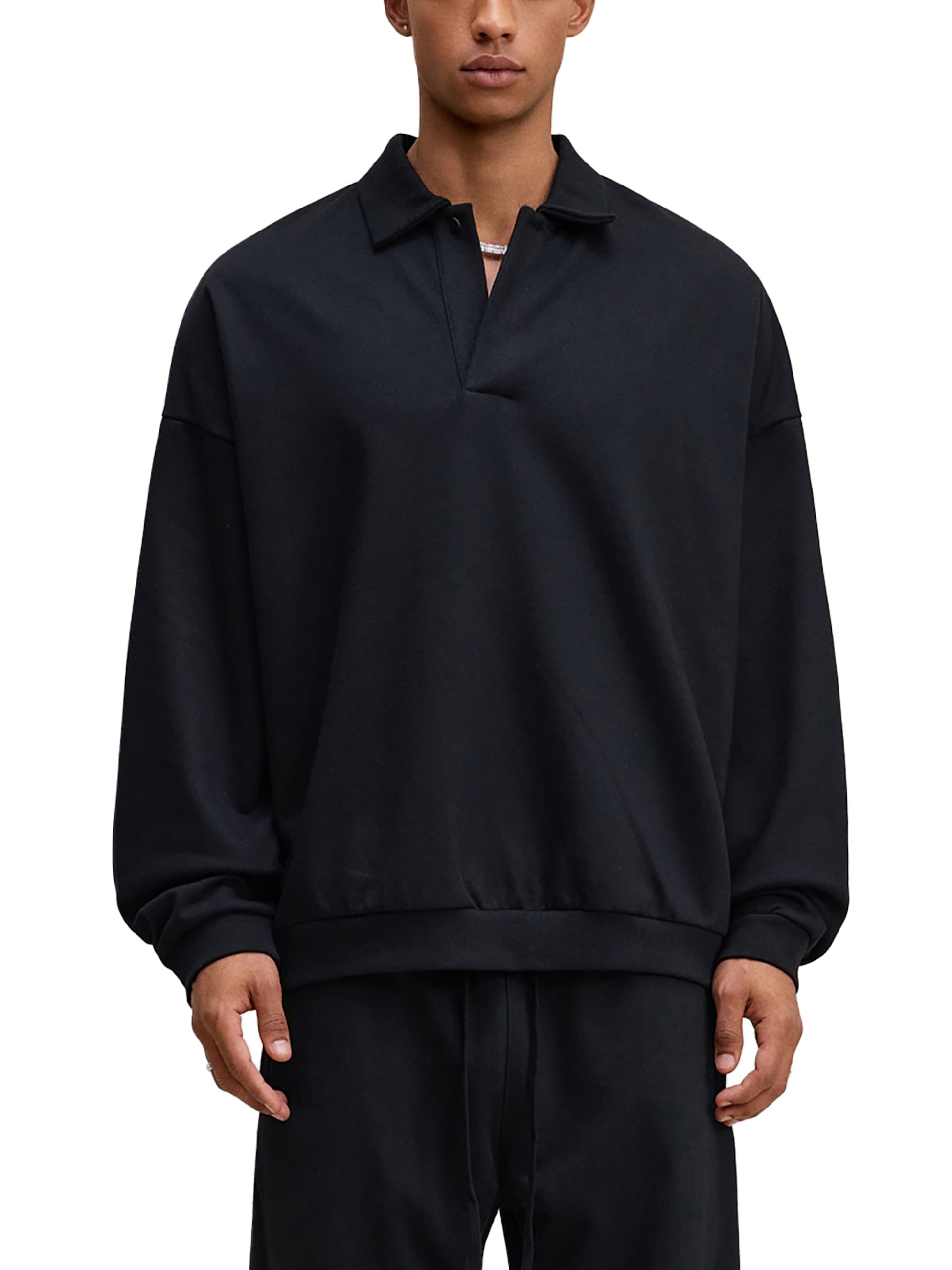 Heavyweight Fleece Polo Sweatshirt